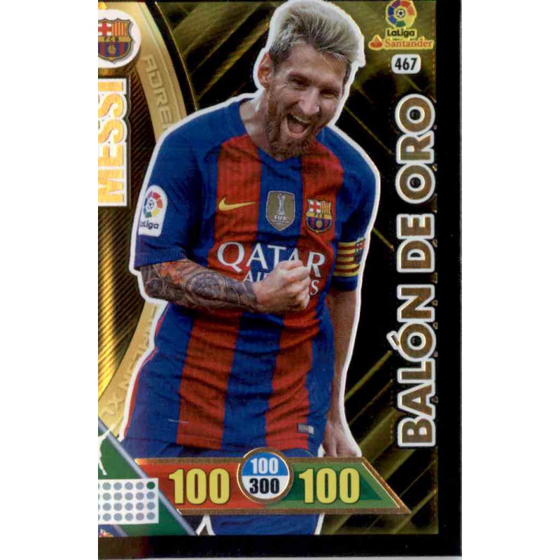 Top Player - MESSI - BARCELONA - Panini CARDS n 63 - ADRENALYN LEAGUE  2016-17