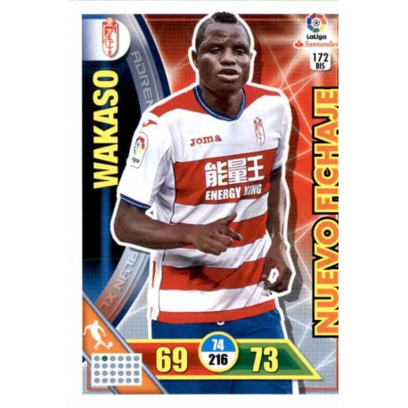 Wakaso Nuevo Fichaje 172 bis Adrenalyn XL La Liga 2016-17