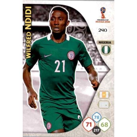 Wilfred Ndidi Nigeria 240 Adrenalyn XL World Cup 2018 