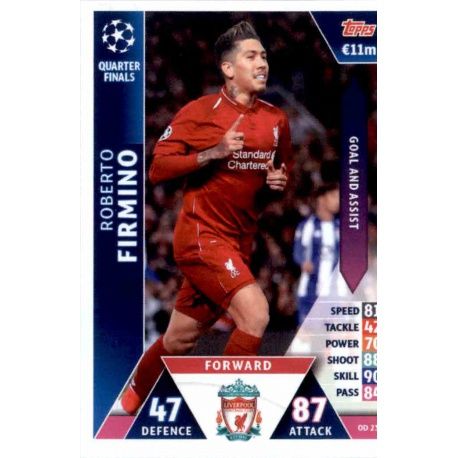 Roberto Firminho Livepool OD23 Match Attax On Demand