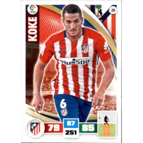 Koke Atlético Madrid 26 Adrenalyn XL La Liga 2015-16