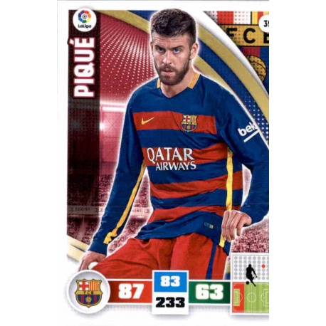 Piqué Barcelona 39 Adrenalyn XL La Liga 2015-16