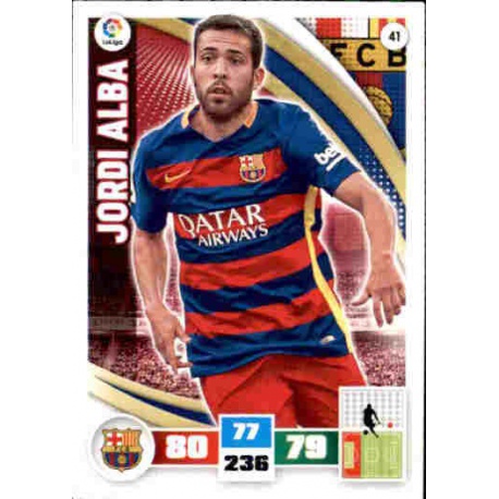 Jordi Alba Barcelona 41 Adrenalyn XL La Liga 2015-16