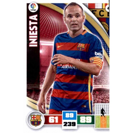 Iniesta Barcelona 44 Adrenalyn XL La Liga 2015-16