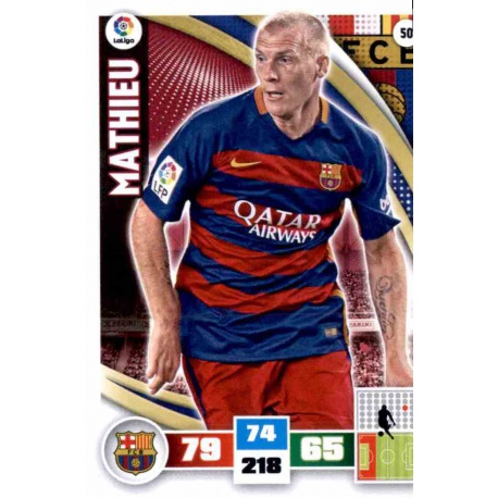 Mathieu Barcelona 50 Adrenalyn XL La Liga 2015-16