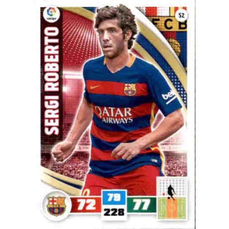 Sergi Roberto Barcelona 52 Adrenalyn XL La Liga 2015-16
