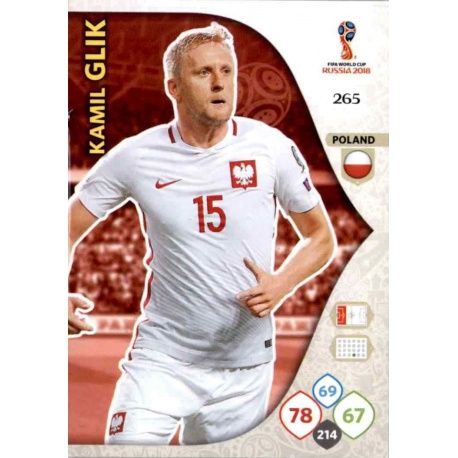 Kamil Glik Polonia 265 Adrenalyn XL Russia 2018 