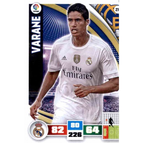 Varane Real Madrid 219 Adrenalyn XL La Liga 2015-16