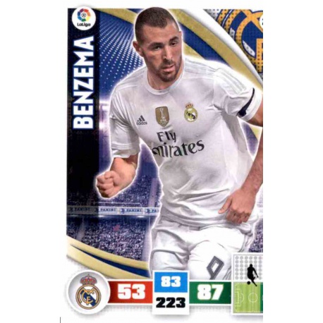 Benzema Real Madrid 226 Adrenalyn XL La Liga 2015-16