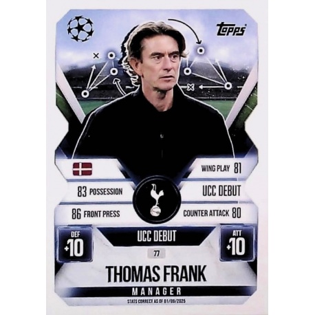 Thomas Frank Manager Tottenham Hotspur 77
