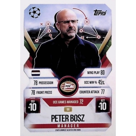 Peter Bosz Manager PSV Eindhoven 98