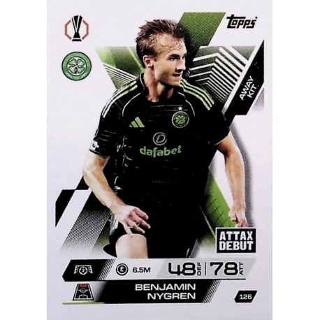 Benjamin Nygren Away Kit Celtic 126