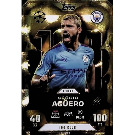 Sergio Aguero 100 Club Legend Manchester City 295