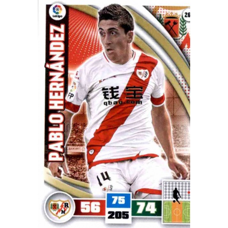 Pablo Hernández Rayo Vallecano 268 Adrenalyn XL La Liga 2015-16