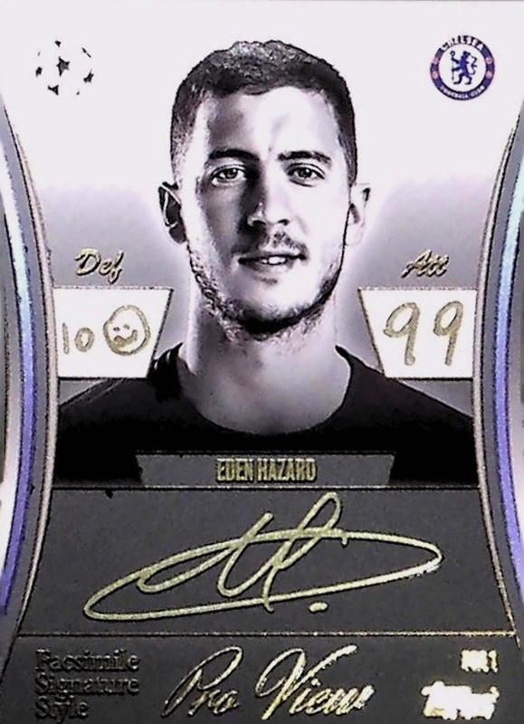 Official Cards Eden Hazard Signature Style Pro View Chelsea