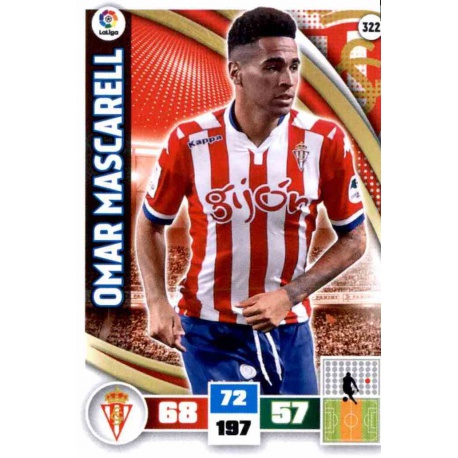 Omar Mascarell Sporting 322 Adrenalyn XL La Liga 2015-16