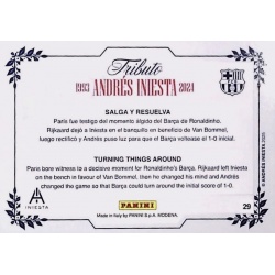 Official Cards Go out and solve it. Panini Tributo Iniesta Box Oficial