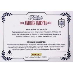 New Arrivals My name is Andrés Andres Iniesta Tributo Box Panini