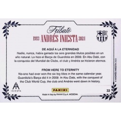 Official Cards From Here to Eternity Panini Tributo Iniesta Box Oficial