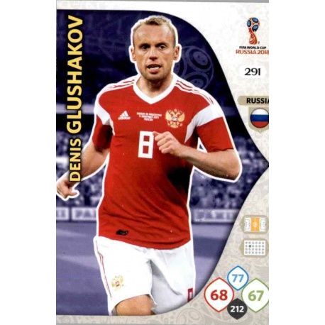 Denis Glushakov Rusia 291 Adrenalyn XL Russia 2018 