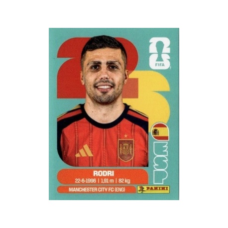 Official Sticker Rodri España ESP 10 Album Panini Mundial 2026