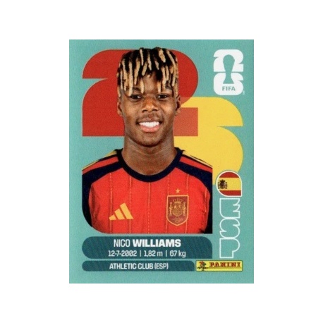 Venta Cromos Mundial Nico Williams España ESP 17 Album Mundial 2026 Panini