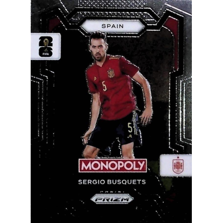 Compra ahora Sergio Busquets Spain Panini FIFA World Cup 2026 Monopoly Prizm