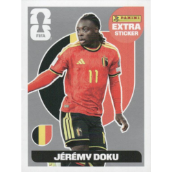 Cromos Mundial 2026 Jérémy Doku Belgium Silver Extra Stickers Album Mundial 2026 Panini