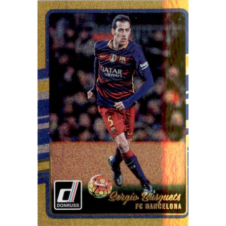 Sergio Busquets Gold Parallel Donruss Gold Parallel 2016-17