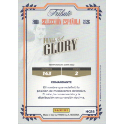 Venta Cards Mundial Sergio Busquets Hall of Glory Colección Oficial Selección Española Panin