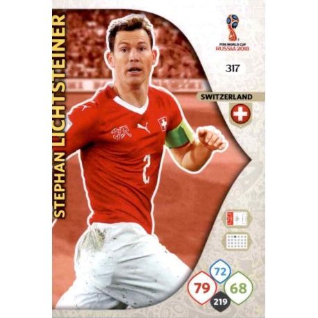 Stephan Lichsteiner Suiza 317 Adrenalyn XL Russia 2018 