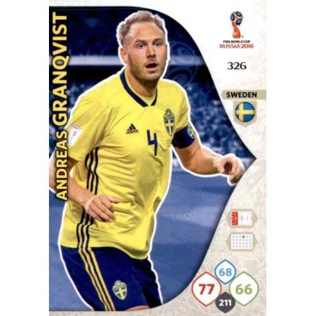 Andreas Granqvist Suecia 326 Adrenalyn XL World Cup 2018 