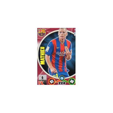 Mathieu Barcelona 58 Adrenalyn XL La Liga 2014-15