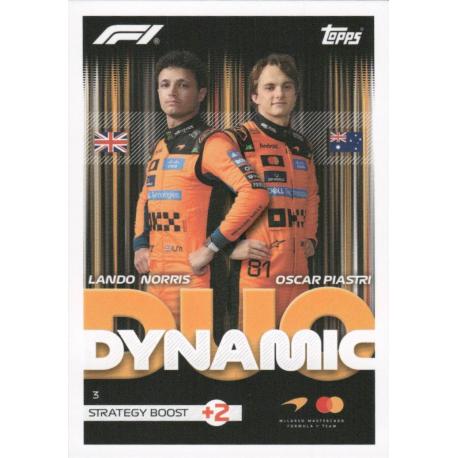 Consigue ahora Lando Norris - Oscar Piastri 2026 F1 Dynamic Duos Topps F1 Cards Turbo Attax 2026