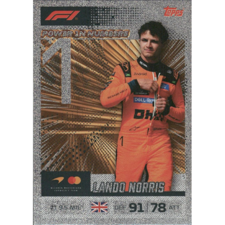 Compra online Lando Norris Power In Numbers Cartas Topps Turbo Attax 2026
