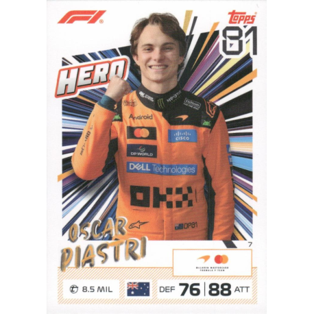Compra online Oscar Piastri 2026 F1 Hero Cards Formula 1 Turbo Attax 2026