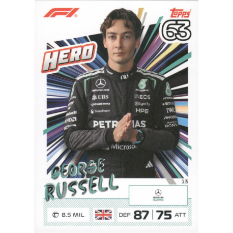 Completa tu colección George Russell 2026 F1 Hero Colección Turbo Attax 2026