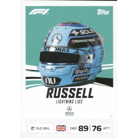 Hazte con George Russell Lightning Lids Turbo Attax Formula 1 Cards 2026