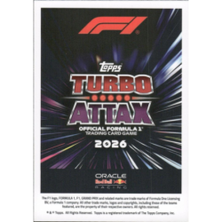 Completa tu colección Isack Hadjar Power In Numbers Formula 1 Turbo Attax 2026