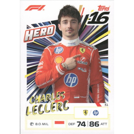 Completa tu colección Charles Leclerc 2026 F1 Hero Topps F1 Cards Turbo Attax 2026