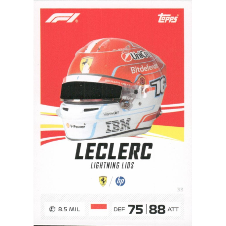 Añade a tu colección Charles Leclerc Lightning Lids Topps F1 Cards Turbo Attax 2026