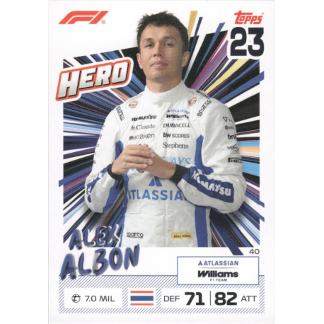 Find Alex Albon 2026 F1 Hero Topps F1 Cards Turbo Attax 2026