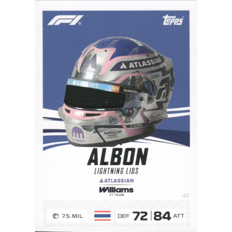 Consigue Alex Albon Lightning Lids F1 Turbo Attax 2026
