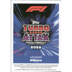 Consigue Alex Albon Lightning Lids F1 Turbo Attax 2026