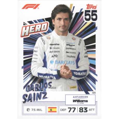 Consigue Carlos Sainz 2026 F1 Hero Colección Turbo Attax 2026