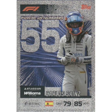 Get yours Carlos Sainz Power In Numbers F1 Cards Topps Turbo Attax 2026