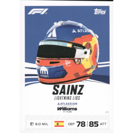 Add to your collection Carlos Sainz Lightning Lids Turbo Attax F1 2026
