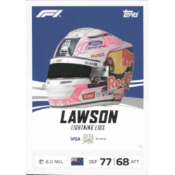 Compra Liam Lawson Lightning Lids Cartas F1 Turbo Attax 2026