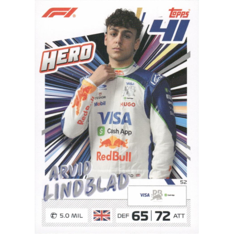 Añade a tu colección Arvid Lindblad 2026 F1 Hero Colección Turbo Attax 2026