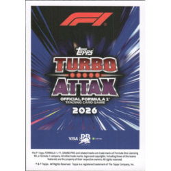 Completa tu colección Arvid Lindblad Power In Numbers Cartas Turbo Attax Formula 1 2026